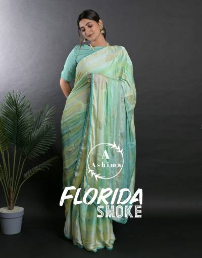 ASHIMA FLORIDA SMOKE 7001 TO 7008 FANCY PRINTED SAREE SHOP